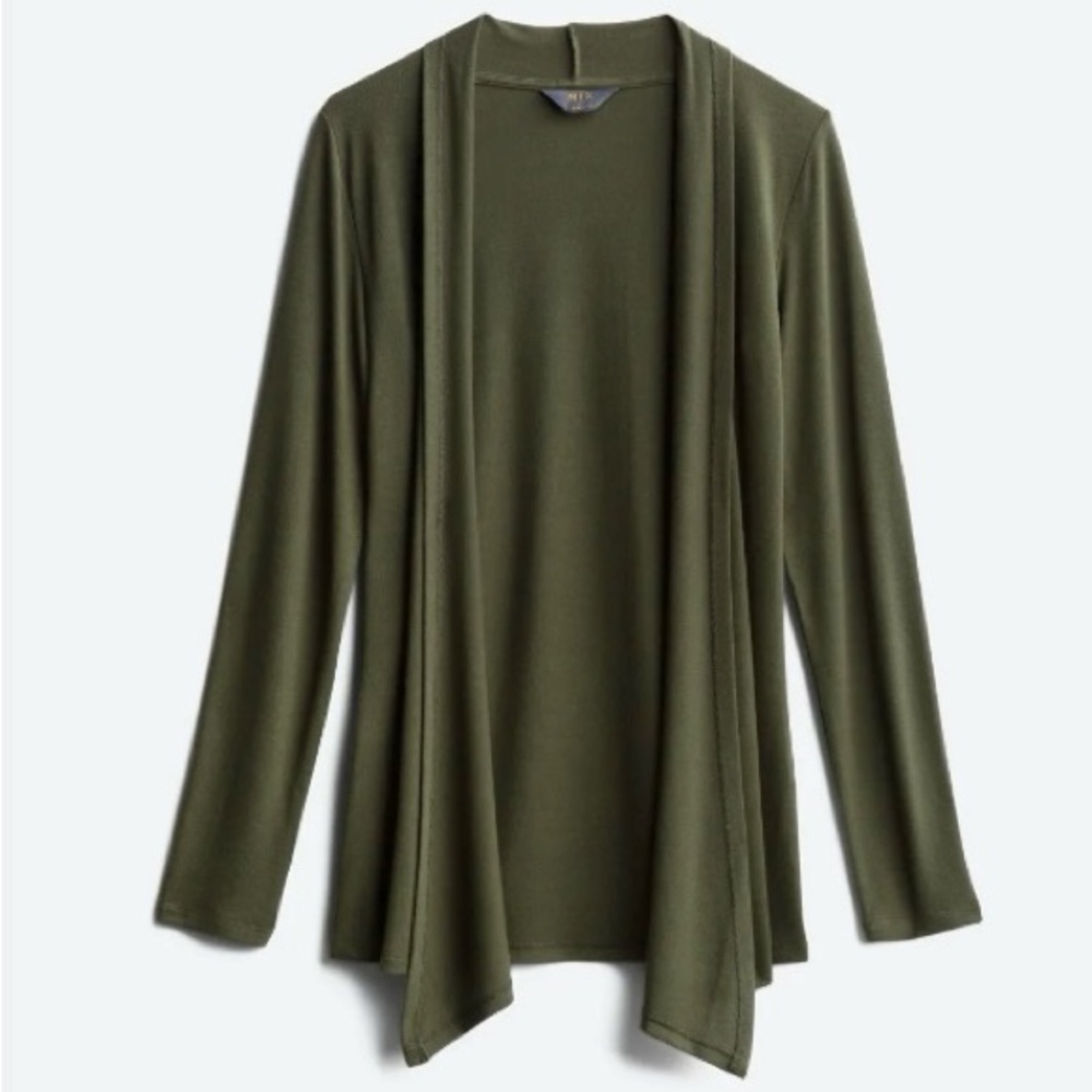 Abrianna Long-sleeve knit Cardigan, Color: Olive Size: M